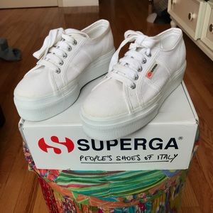 Superga Platform Sneaker White 2790 ACOT